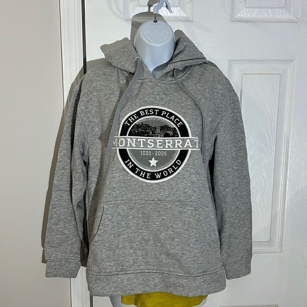 Safon Montserrat Hoodie Unisex Gray Graphic Sweatshirt Medium